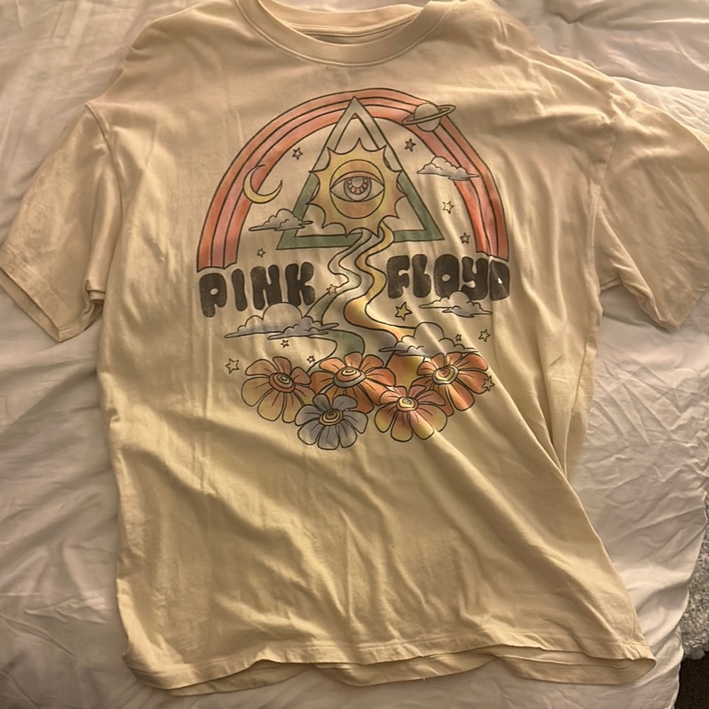 American Eagle Outfitters Cream Band Tee